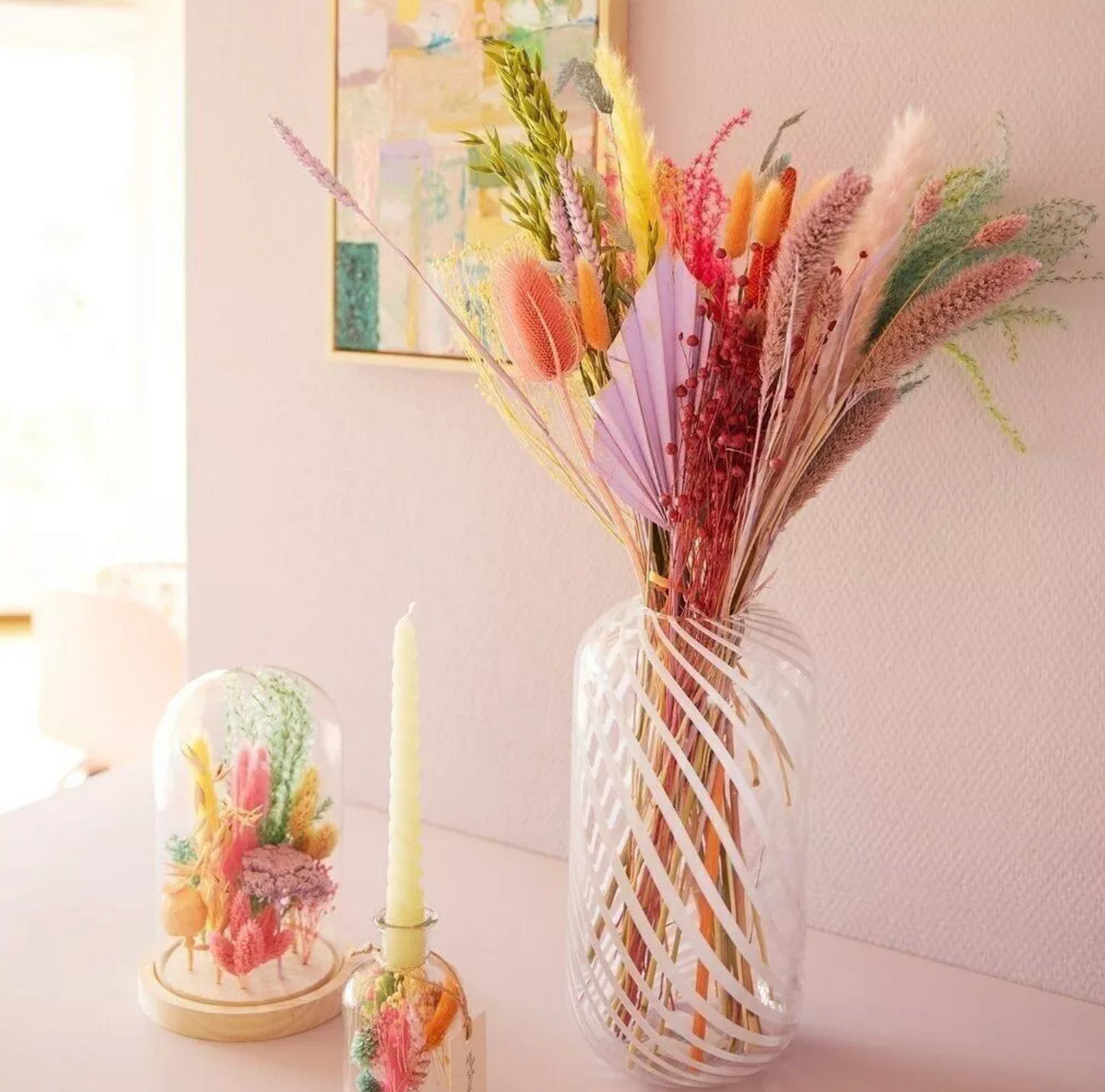 Droogboeket Pastel Palet